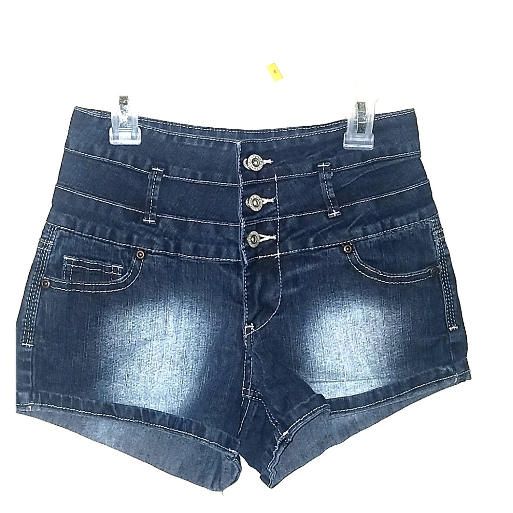Dark Blue Denim Shorts